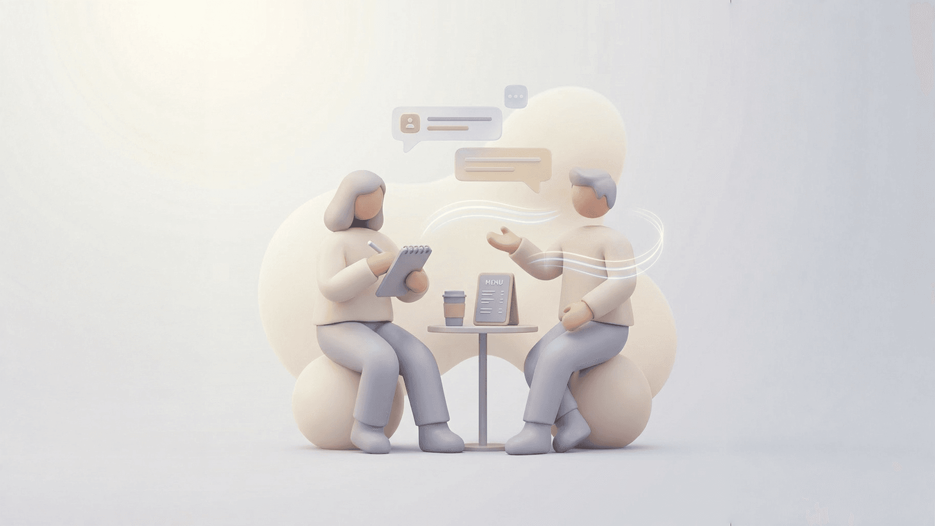 Two people having a discovery conversation